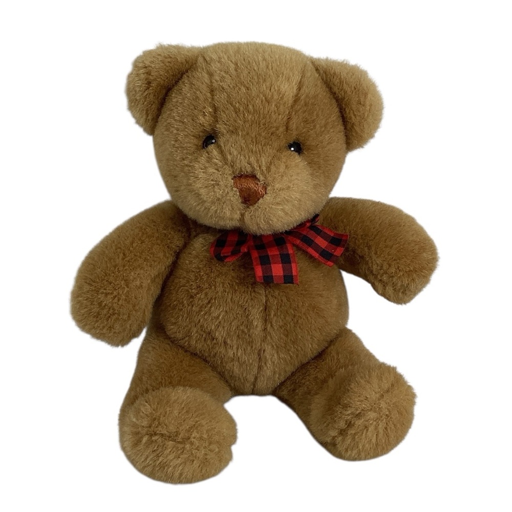 💚 GUND Stuffed Bear with Plaid Bow